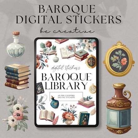 Baroque digital stickers