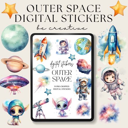  Outer Space Stickers