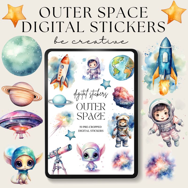  Outer Space Stickers