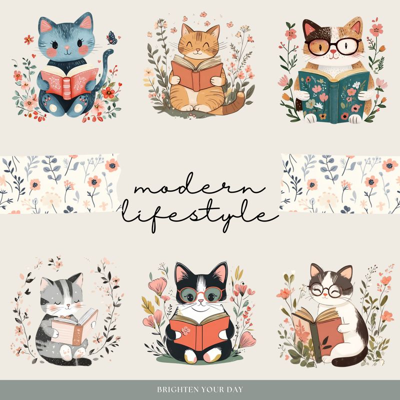 Bookish Cat Stickers