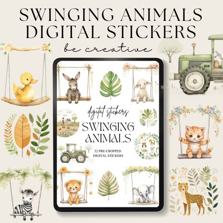 Swinging Animals Stickers