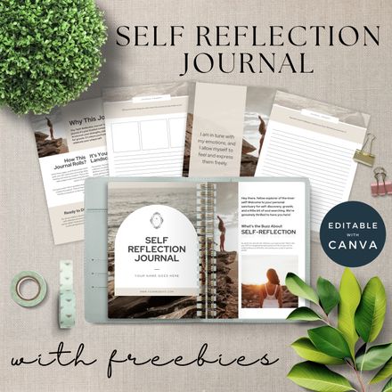 Self Reflection Journal with free affirmation cards