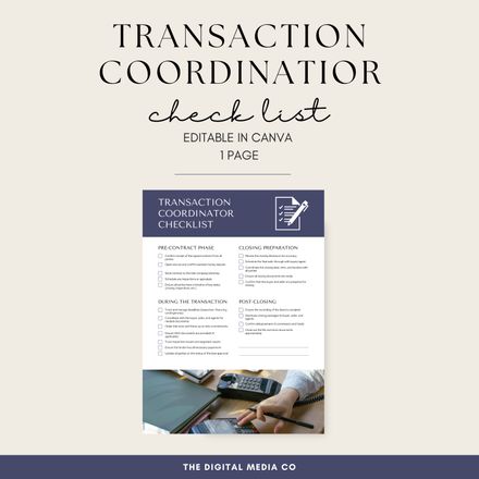 Transaction Coordinator Checklist