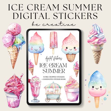 Ice Cream Summer Stickers