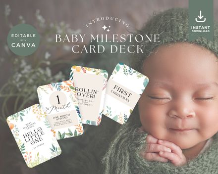  Baby milestone cards 