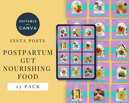 Postpartum Gut Nourishing Food Social Media Posts