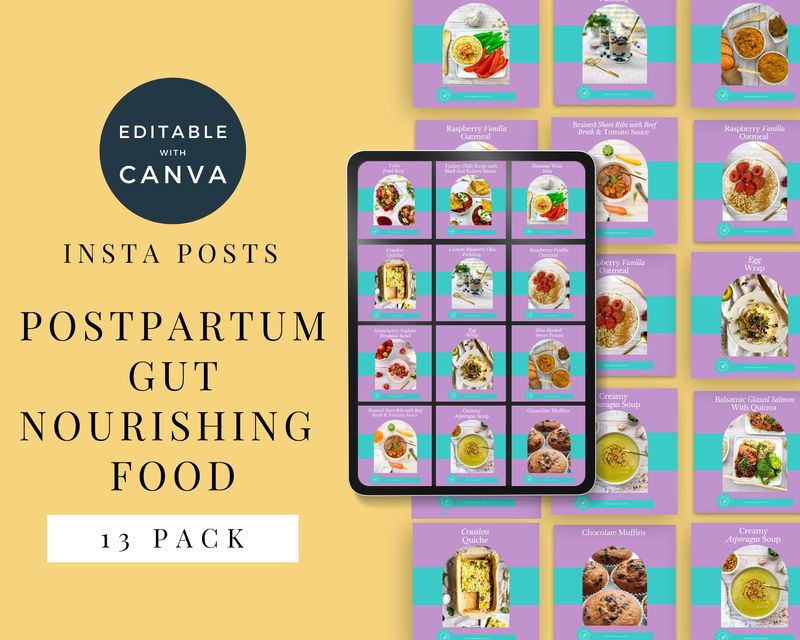 Postpartum Gut Nourishing Food Social Media Posts