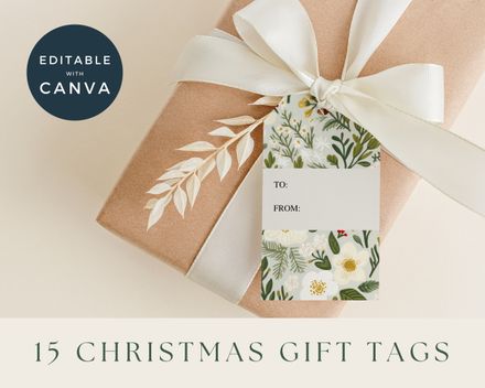 Christmas Paper Print Gift Tags 