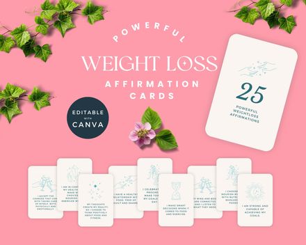 Weight Loss Affirmation Cards