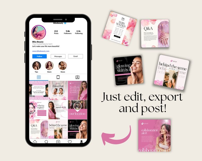 Beauty Industry Instagram Templates