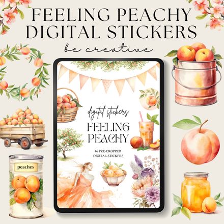 Feeling Peachy Digital Stickers
