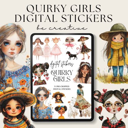 Quirky Girl Stickers