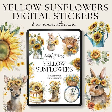 Yellow Sunflowers Stickers