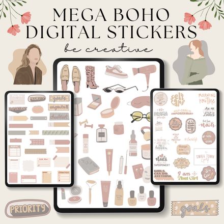 Mega Boho Stickers Collection