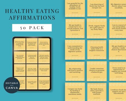 Healthy Eating Affirmation Posts