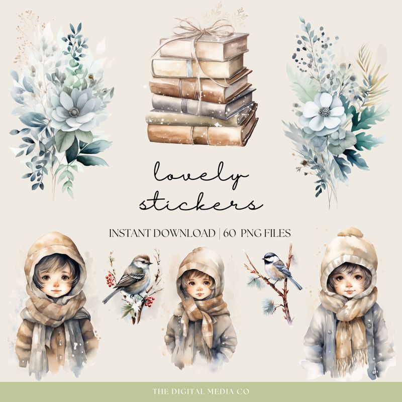 Cozy Winter Digital Stickers