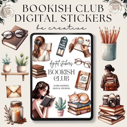 Bookish Club Digital Stickers