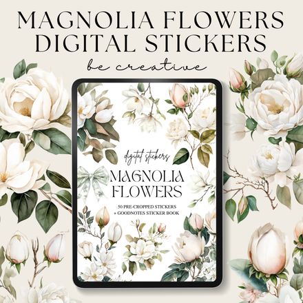 Magnolia Flower Stickers