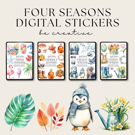 Four Seasons Digital Sticker Bundle