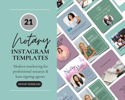 Pastel Notary Social Media Posts