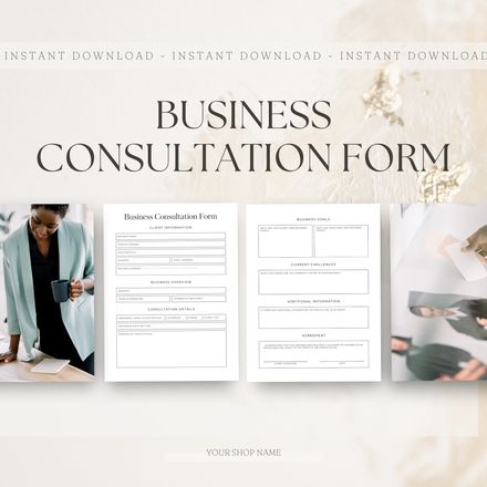 Editable Business Consultation Form