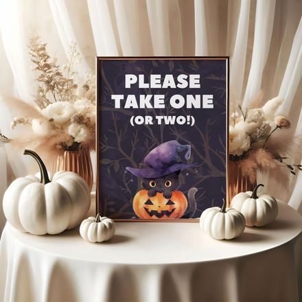 Halloween Sign Editable in Canva