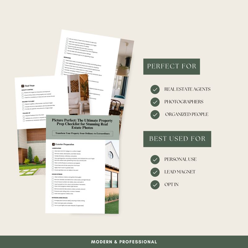 Real Estate Photography Checklist