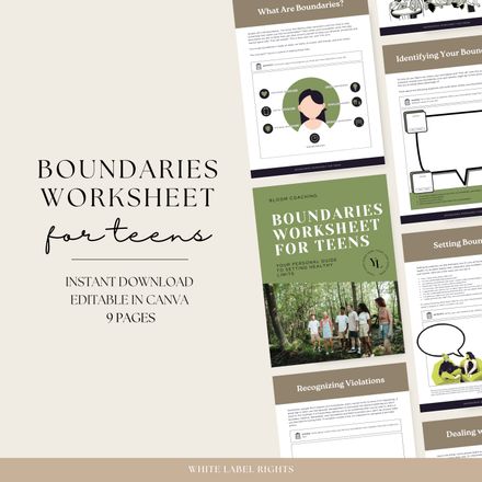 Boundaries Worksheet For Teens Template