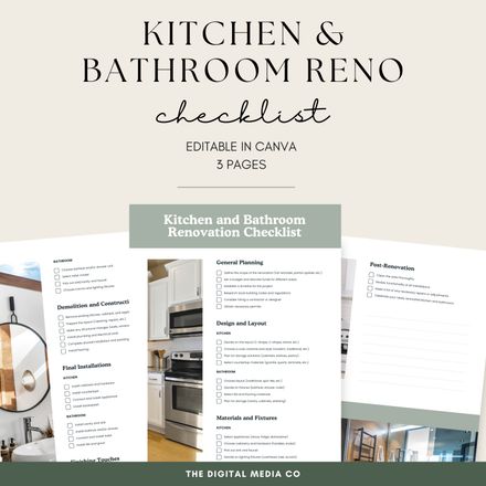 Kitchen and Bathroom Renovation Checklist
