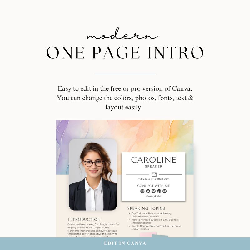 Keynote Speaker Template