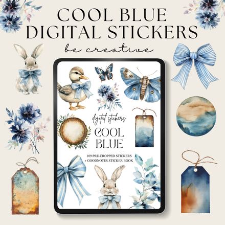 Cool Blue Stickers