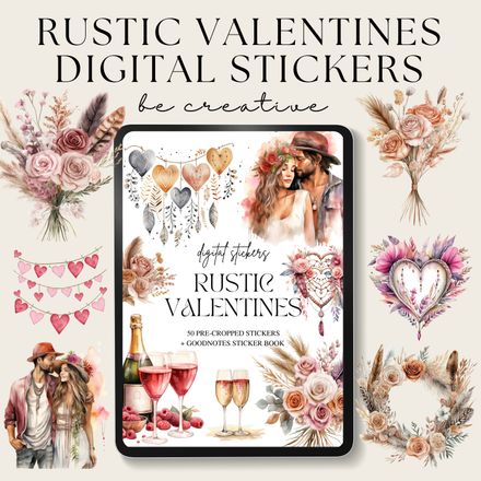 Rustic Valentines Stickers
