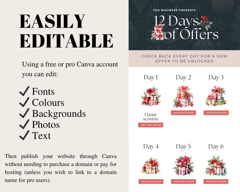  Countdown to Christmas Canva Website