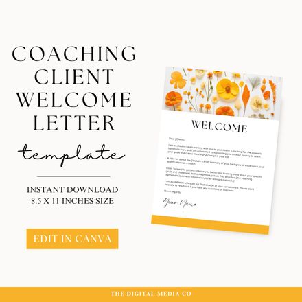 Coaching Client Welcome Letter 