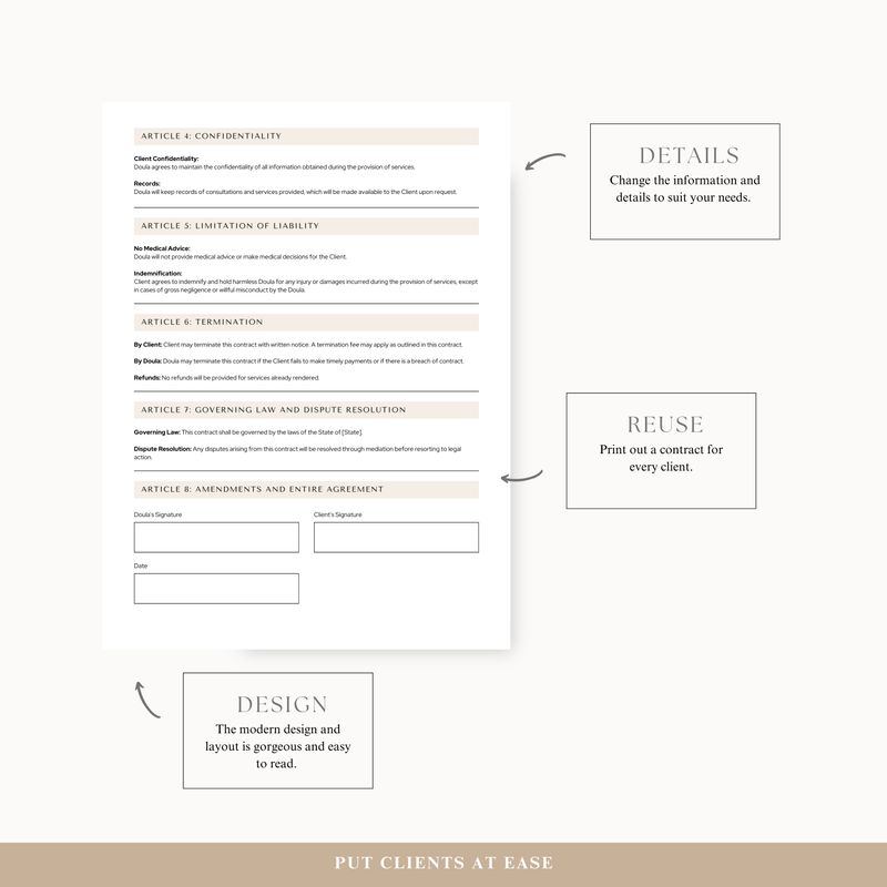 Doula Services Contract