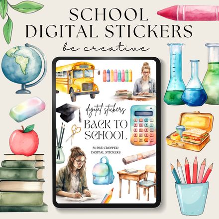 Back to School Digital Stickers