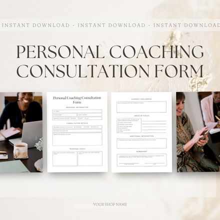 Personal Coaching Consultation Form