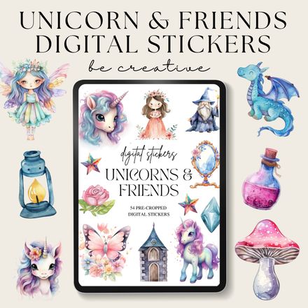  Unicorn and Friends Stickers
