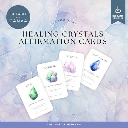 Healing Crystal Affirmation Cards
