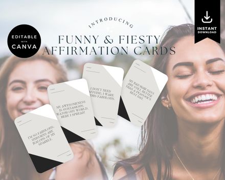 Funny affirmation cards