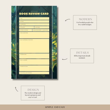 Book Review Cards