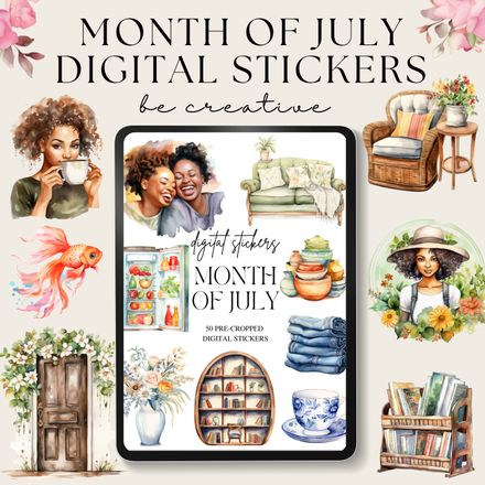 Month of July Stickers 