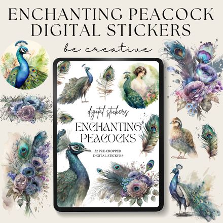 Enchanting Peacock Stickers