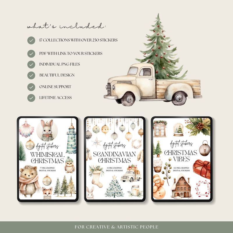 Christmas Digital Stickers Bundle