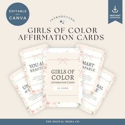 Affirmation Cards for Girls of Color