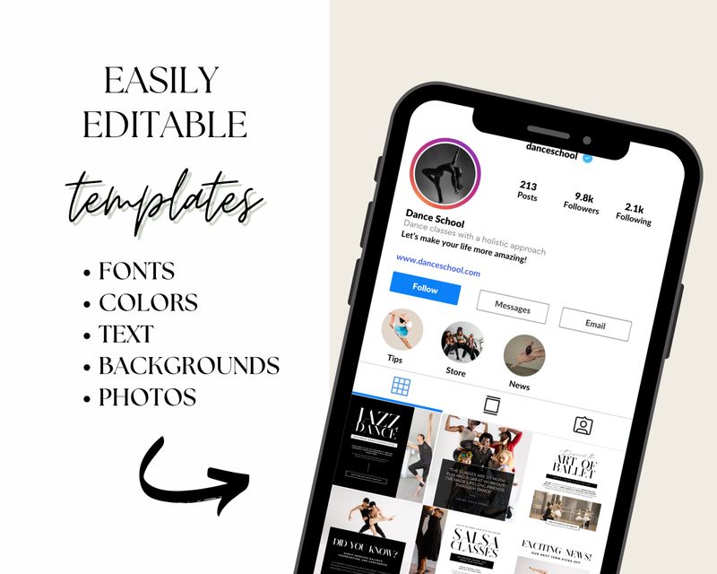 Dance Studio Instagram Templates