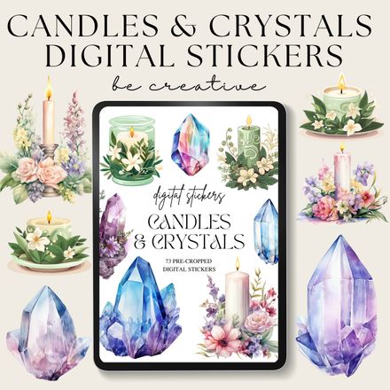 Candles and Crystals Stickers