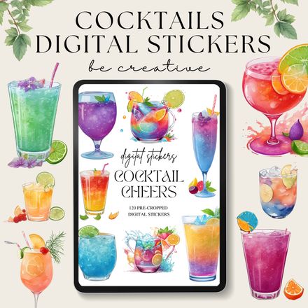 Cocktail Digital Stickers