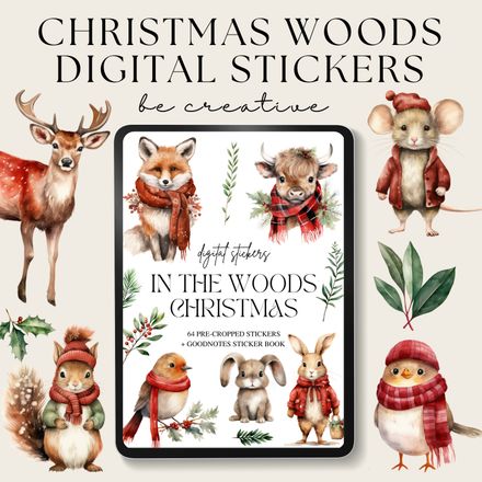 In The Woods Christmas Stickers