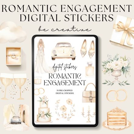 Romantic Engagement Stickers